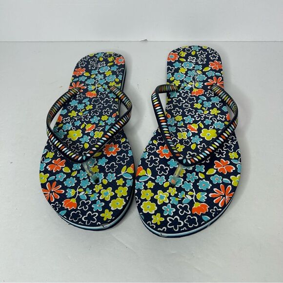 Vera Bradley Colorful Floral Flip Flops 9-10 - Picture 6 of 6